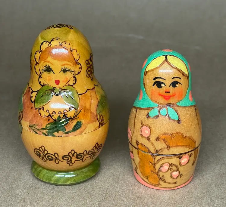 Hand Painted Nesting Dolls 2 Sets