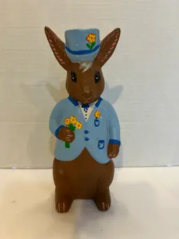 Ceramic Chocolate Bunny Hobbyist Vintage