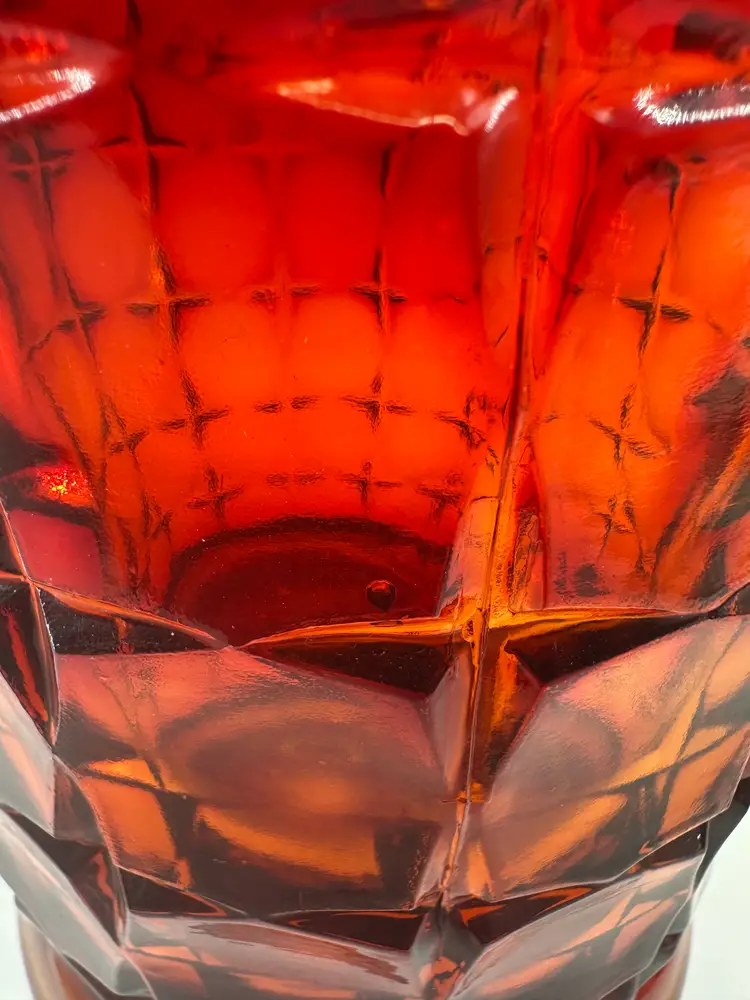 Indiana Tiara Glass Vintage 8" Red Amberina Constellation Pitcher