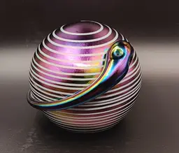 Iridescent Terry Krider Signed Paperweight