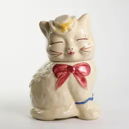 Shawnee Pottery Puss n Boots Cat Cookie Jar Vintage 1940s Patd USA 10"
