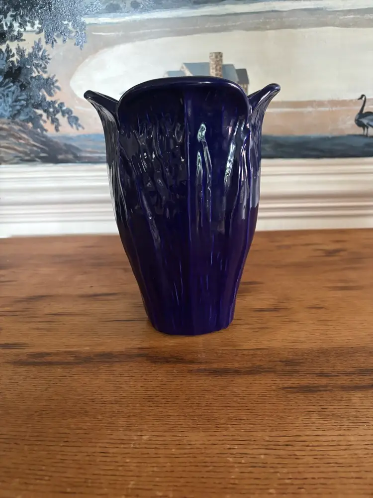 Vintage Haeger Ceramic Vase - Cobalt Blue