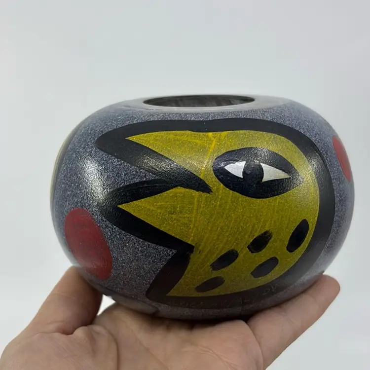 HTF Vintage Kosta Boda Birdy Glass Vase Ulrica Hydman-Vallien 4.5”