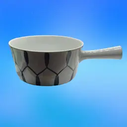 23a.Lyngby Porcelain Denmark MCM Blue and White Handled Dish Vintage