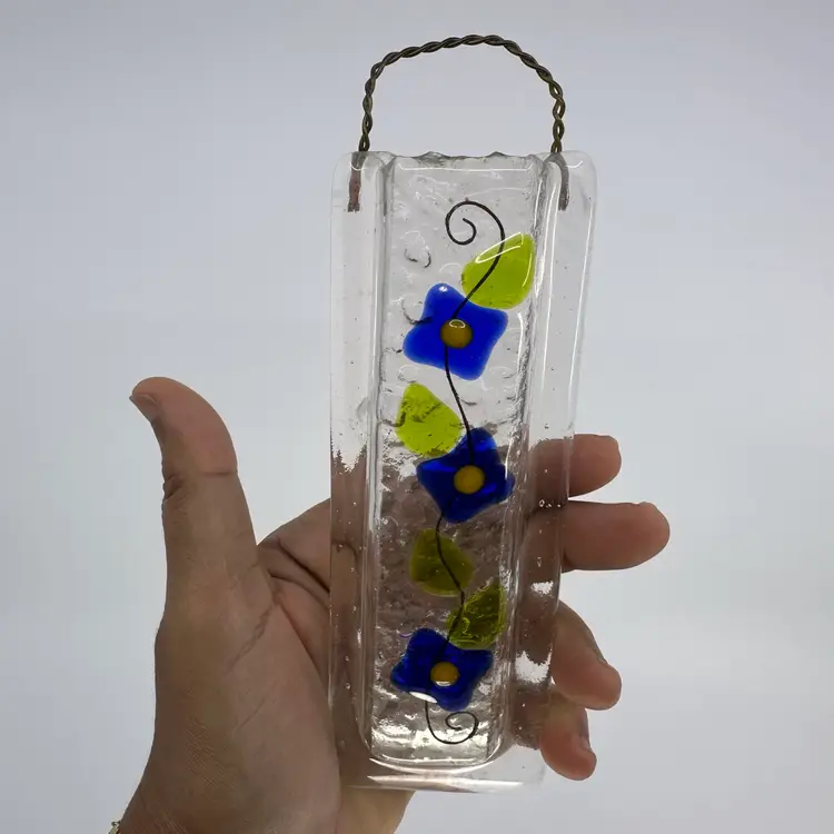 Fused Glass Wall Pocket 6.25”