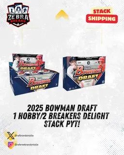 Athletics - ZB 2614: 2025 Bowman Draft 1 Hobby/2 Breakers Delight Stack PYT 2