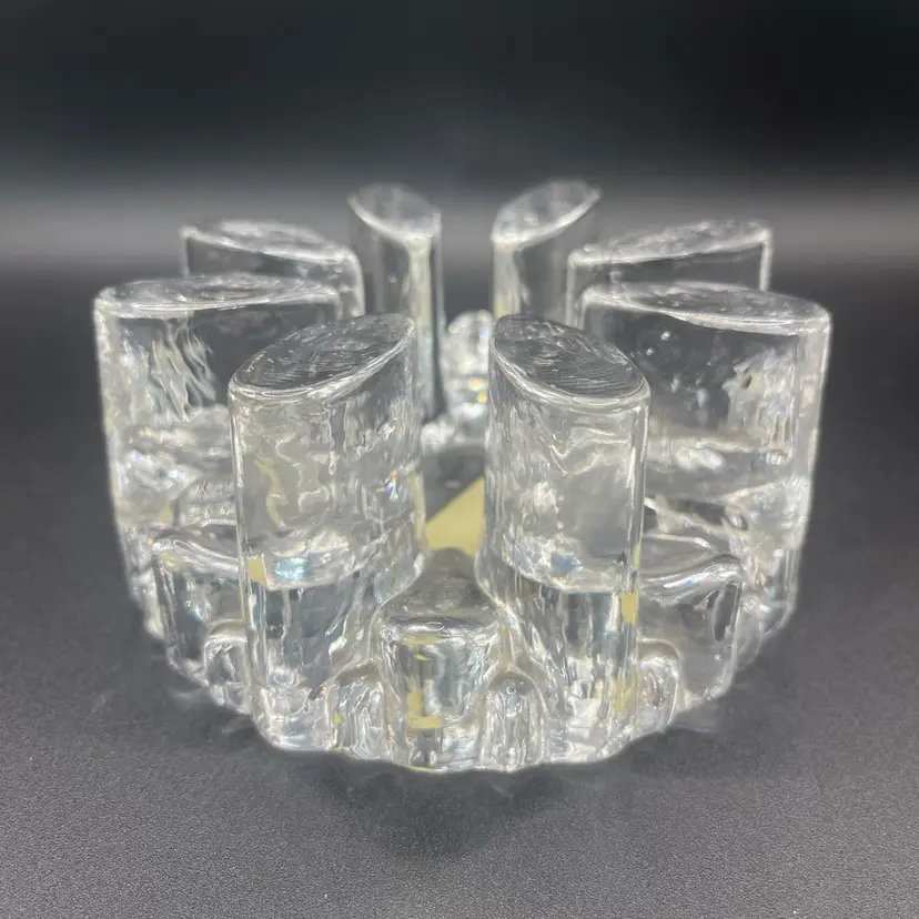 Vintage MCM Georgeshutte Bel Mondo Glass Tea Light Holder/Trivet