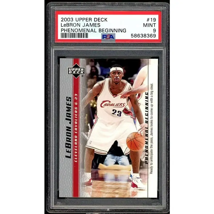 2003 Upper Deck LeBron James Phenomenal Beginning Card PSA 9