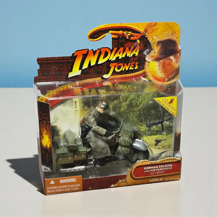 Indiana Jones Last Crusade German Soldier With Motorcycle 2008 Hasbro