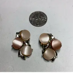 Tan Thermoset Clipon Earrings 1”
