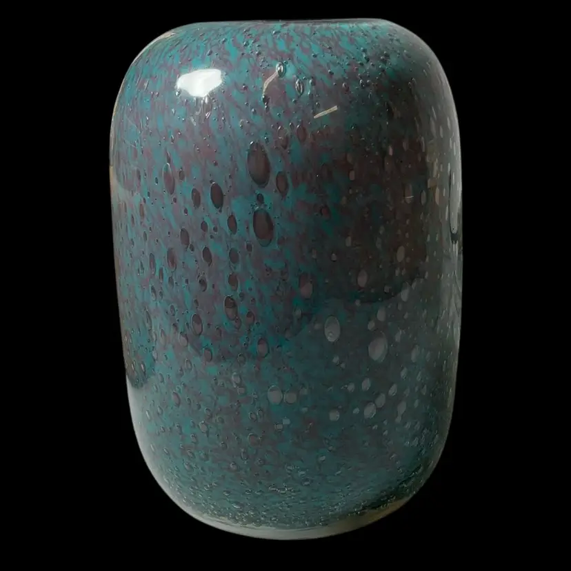 Hand Blown Pastel “Spring” Glass Vase 5” X 3”