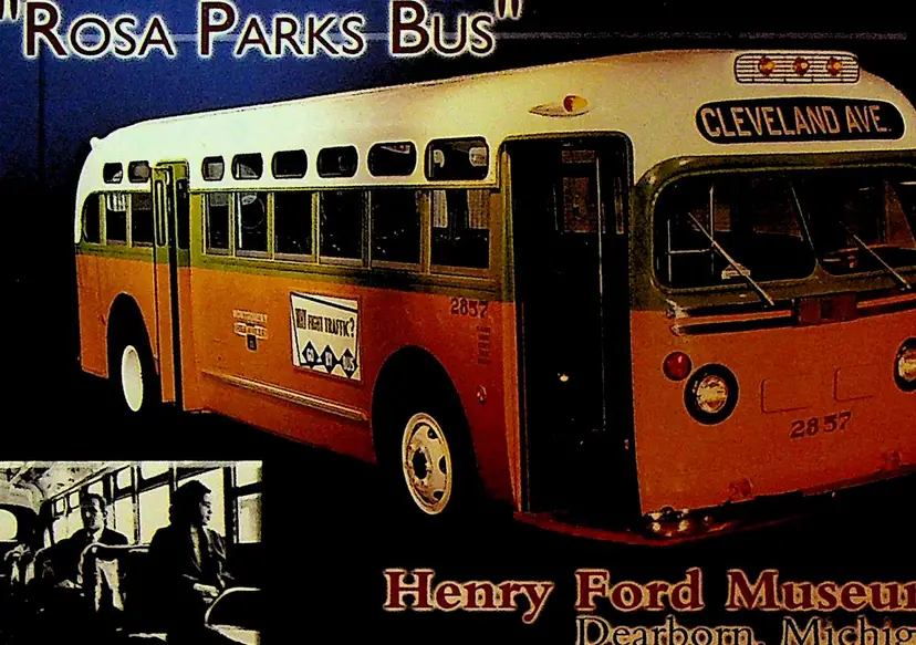 Rosa Parks Bus Postcard Henry Ford Museum Dearborn Michigan