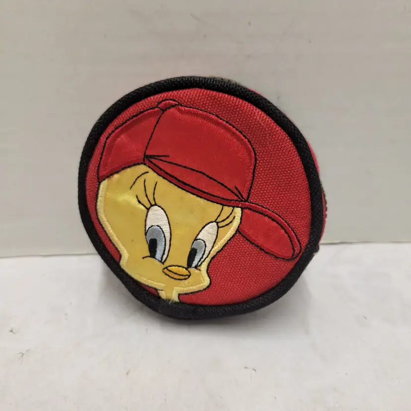 1997 TWEETY BIRD Wristlet Zipped Coin Purse Wallet Pouch Looney Tunes Red Hat