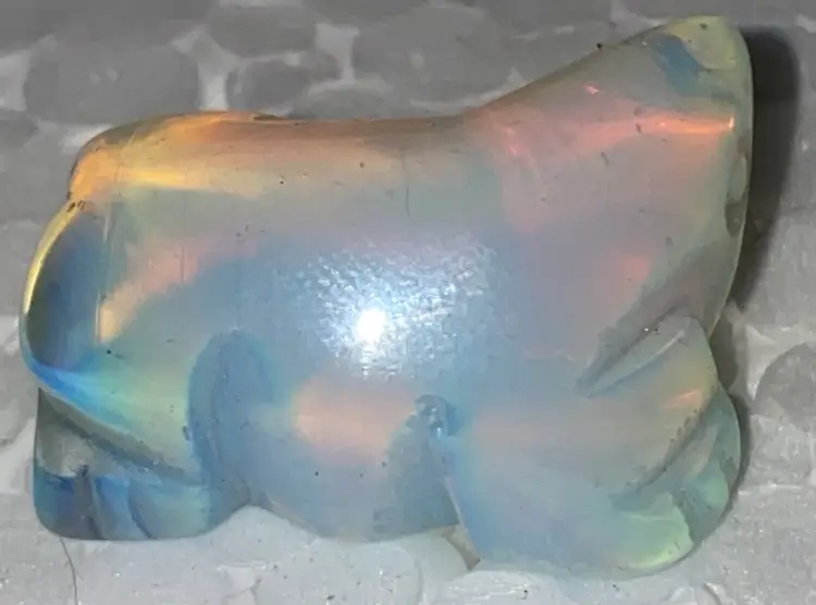 #01 Just In, In Time For Christmas- 25% Off  Carved Stone Lizard  🦎 Front And Back Photos (was $6) 1" X .5"