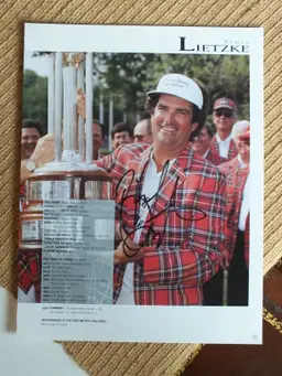 Bruce Lietzke Signed Autograph Signature 8.5x11 Golf Program Sheet with an LOA COA by JSA!