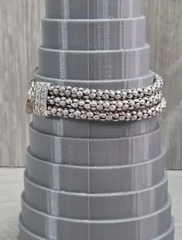 SILPADA 925 STERLING SILVER MULTI-STRAND POPCORN CHAIN BRACELET B1210