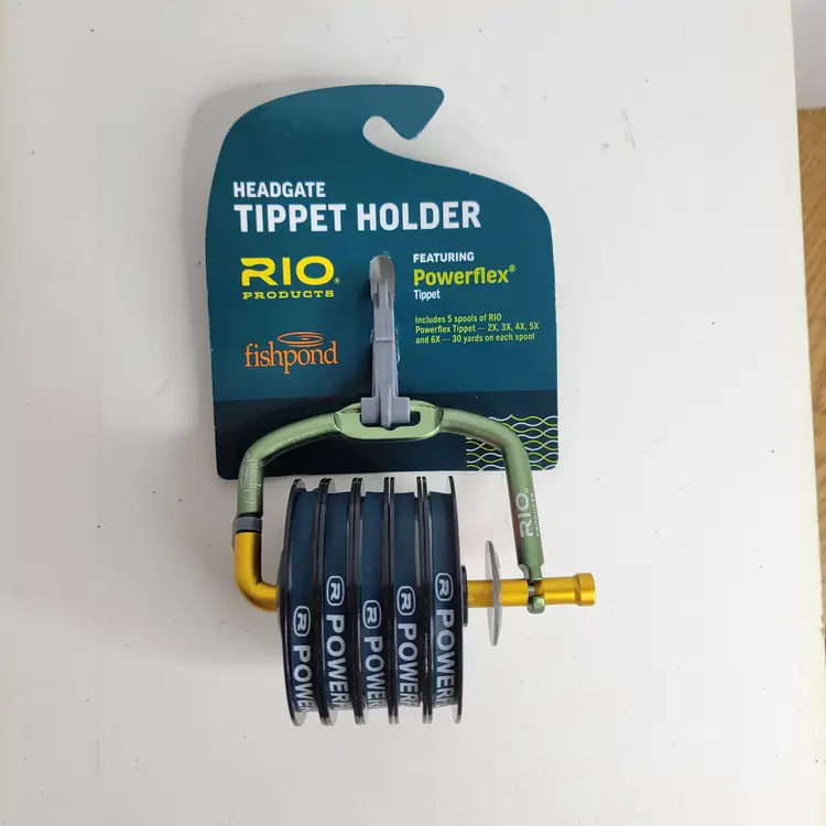 Lot of 10 Rio FishPond Headgate Tippet Holders with 5 Reels 30yd Each