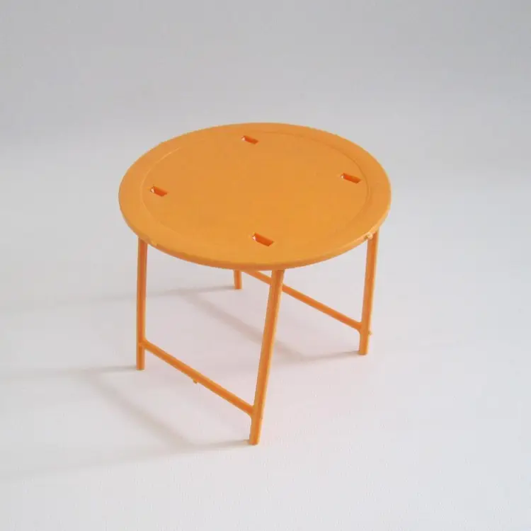 Barbie Doll Western Fun Camper Playset Table Chairs Orange Plastic Southwestern Doll Furniture 1989