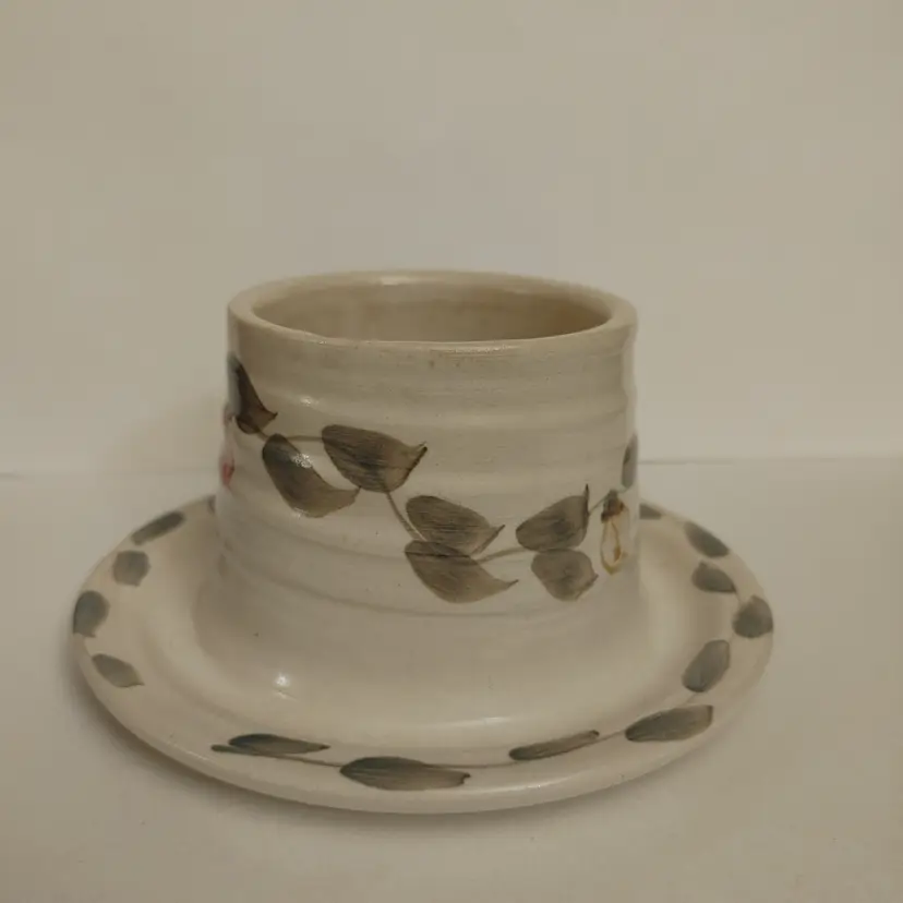 Signed Pottery Vase/Bowl/Pot. 6 inch diameter. 3 inches high. No chips or cracks.