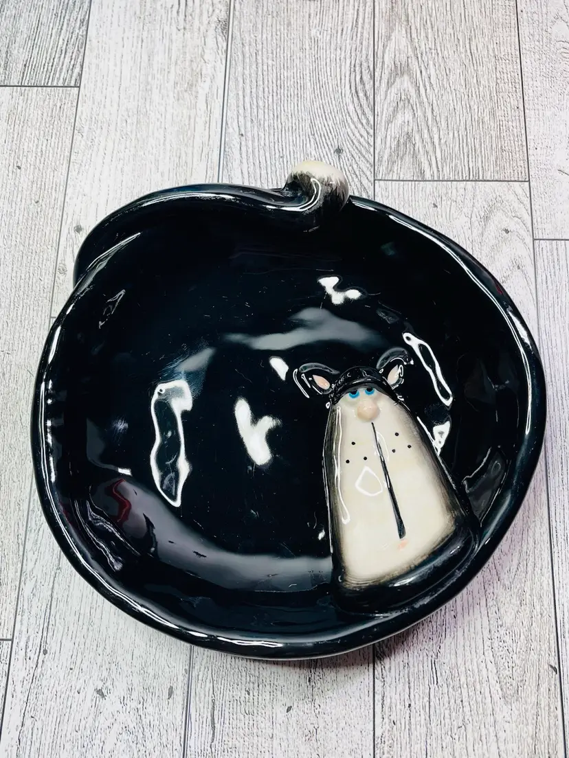 Vintage Russ Berrie Alley Katz Trinket Dish