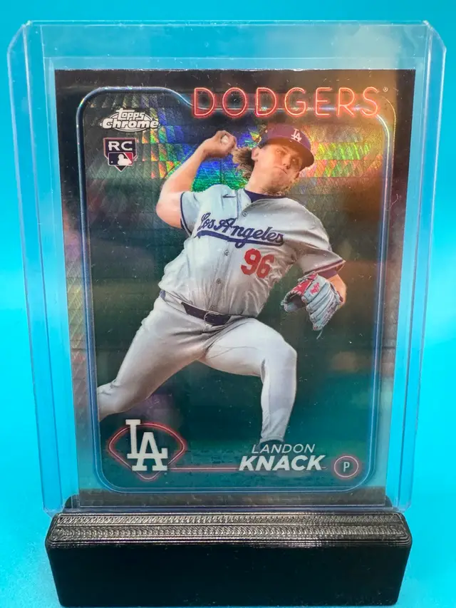 Landon Knack Topps Chrome Prism Refractor RC Los Angeles Dodgers