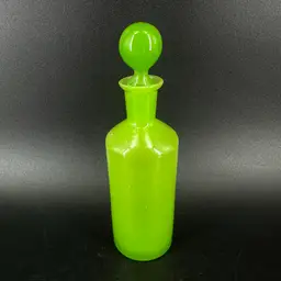 MCM Lime Green Glass Opaline Perfume Bottle