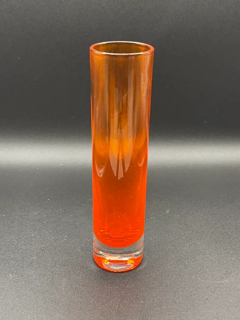 Vintage Orange Bud Vase