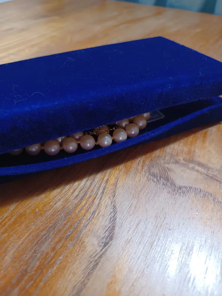 Tokyo Ginza Japan vintage pearl set and velvet box