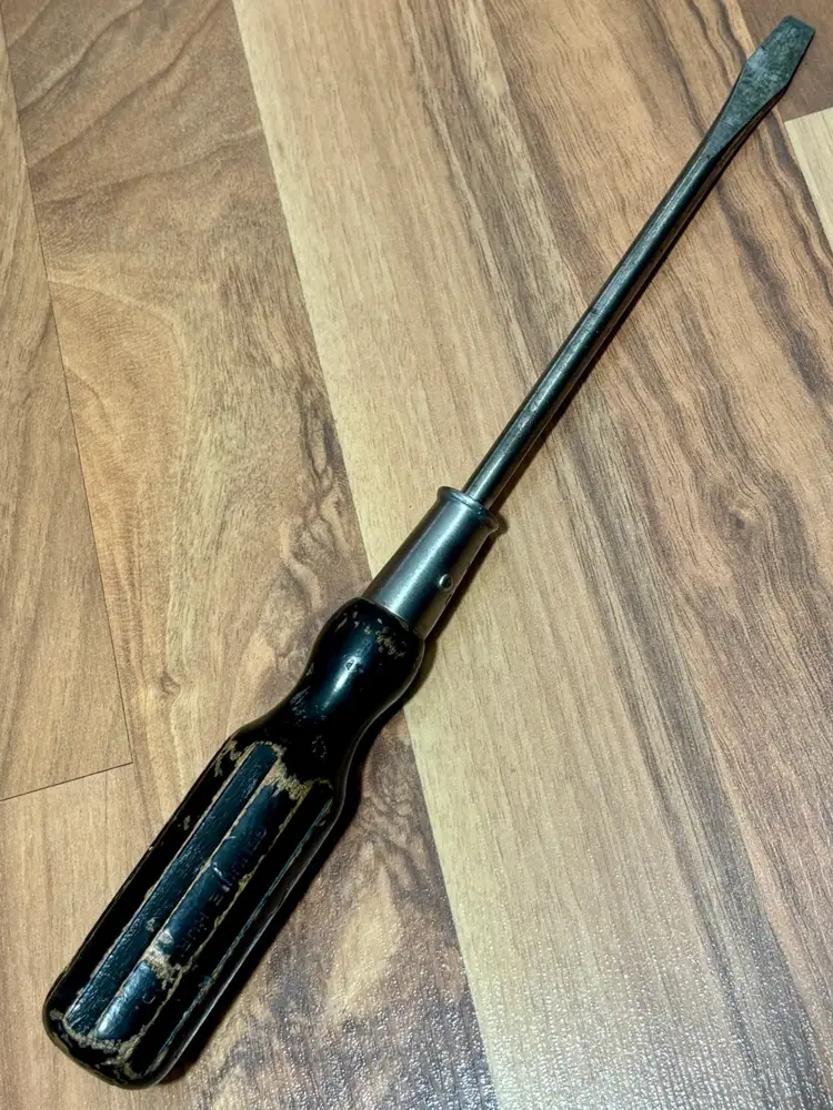 Stanley No. 20 Genuine Hurwood Full Tang Wood Handle Flat Head Screw Driver