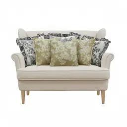 SOGA 6PC Champagne Floral Gold Ruffle & Beige Floral Pillow Covers 45cm Decorative Set