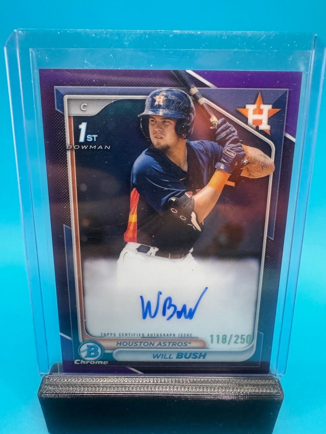 CHASING CARDBOARD · Will Bush 1st Bowman Chrome Purple Refractor