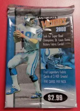 2000 Ultimate Victory Football Sealed Pack. Brady’s Rookie Year