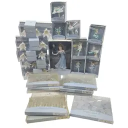 Large Lot Of 2001 Hallmark Frostlight Fairies Keepsake Ornaments & Accessories
