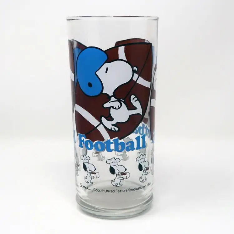 Snoopy Football Glass Tumbler - Peanuts