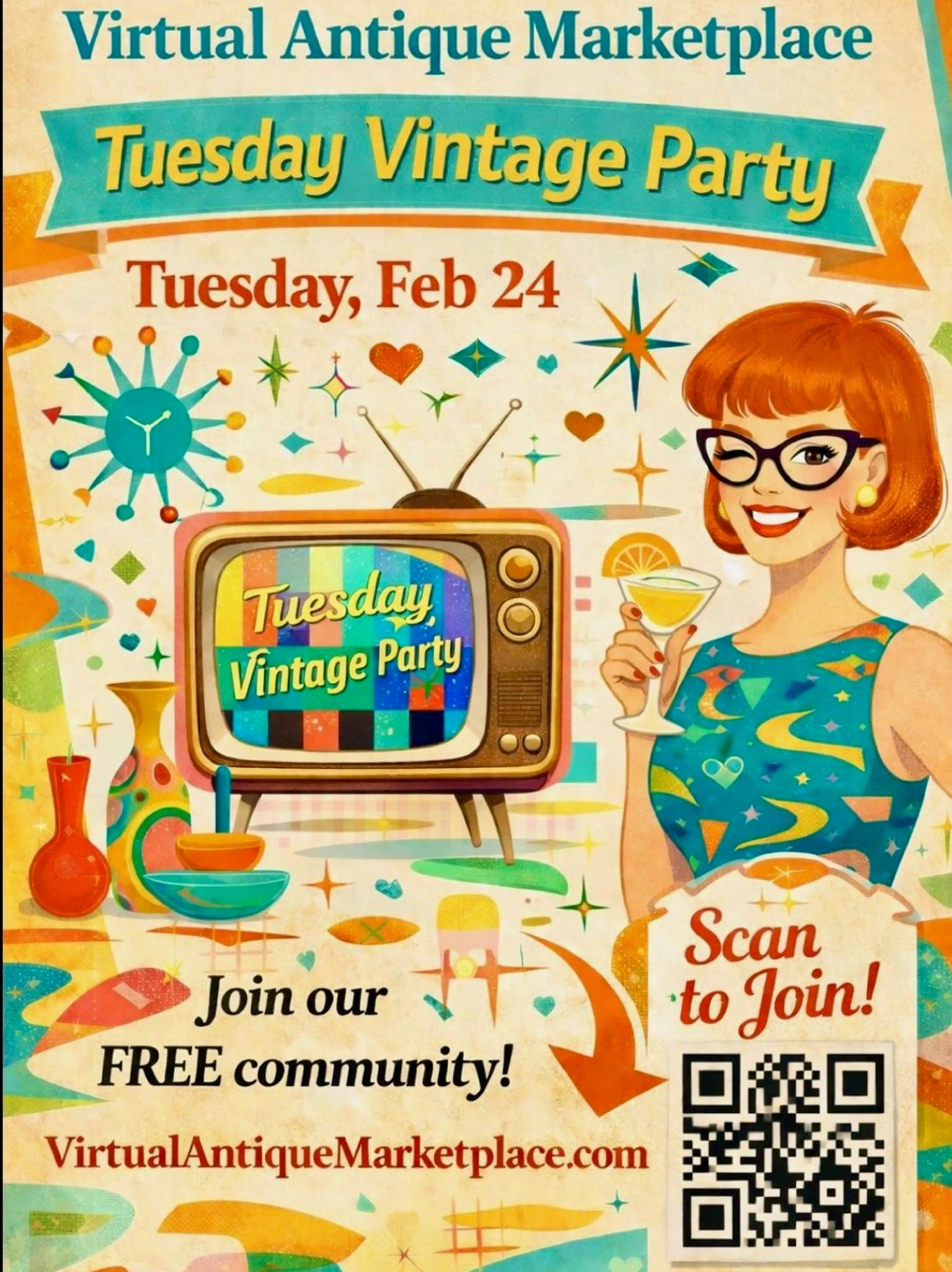 VAMP Tuesday Vintage Party w/Debbie & Elsie 