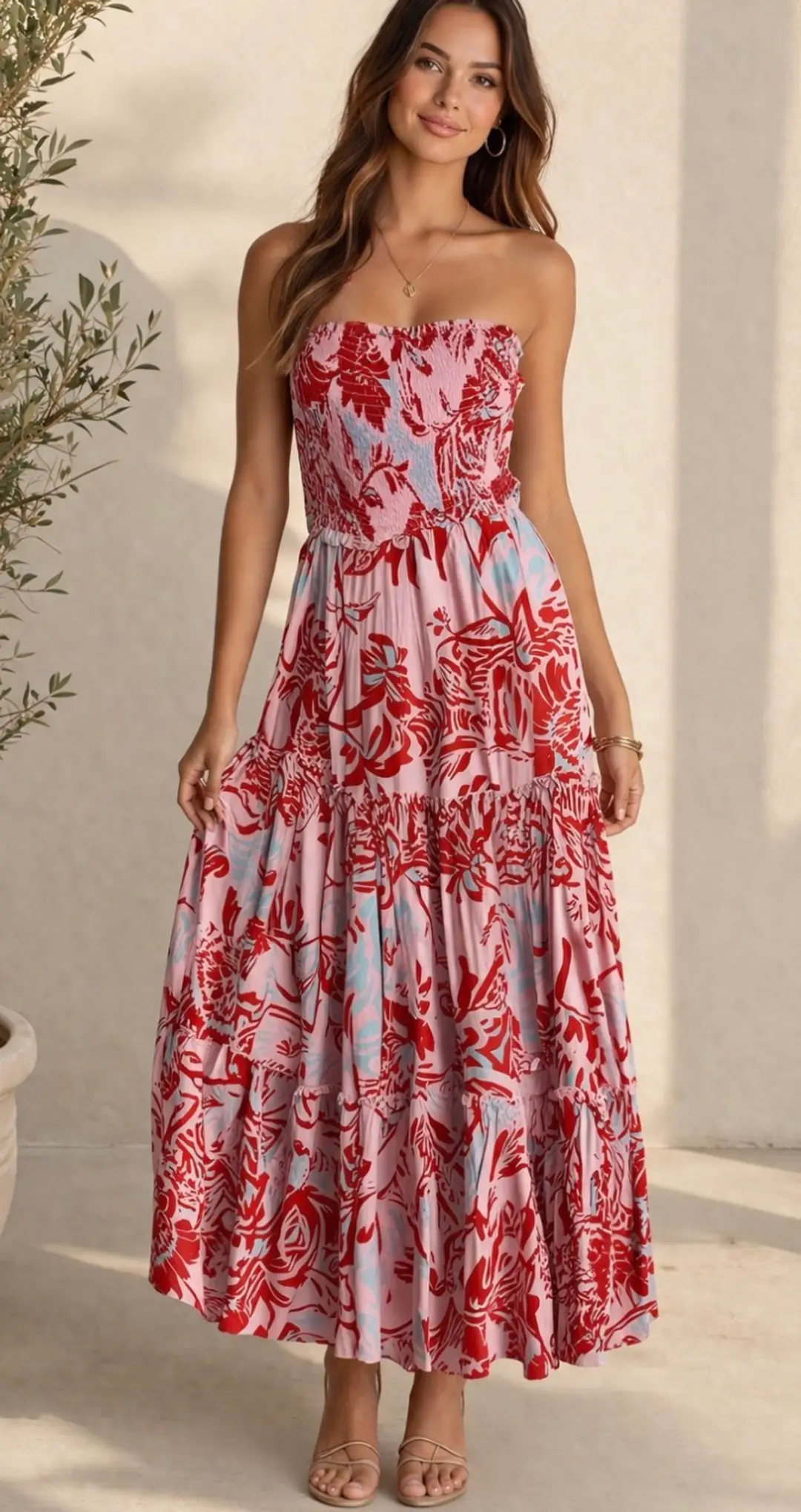 Abel The Label Strapless Maxi Dress