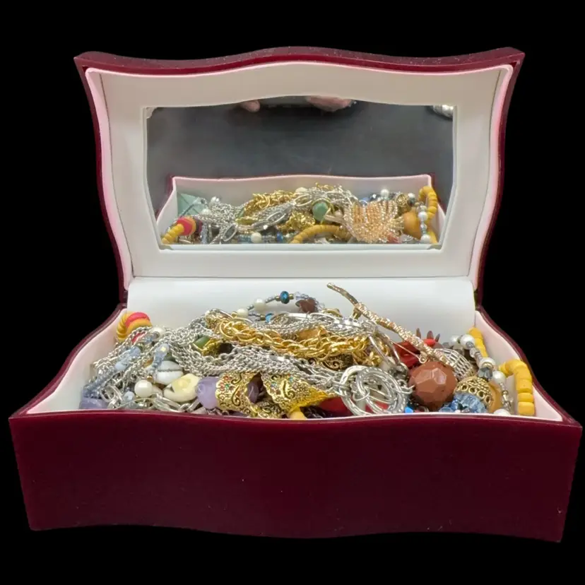 Vintage Wearable Costume Jewelry Plus Jewelry Box