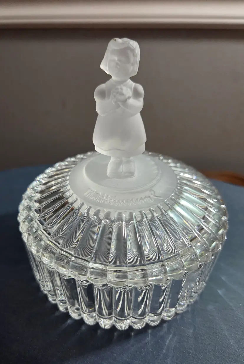 Vintage Hummel Frosted Girl Trinket Dish