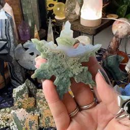 Moss Agate Snowflake 16A