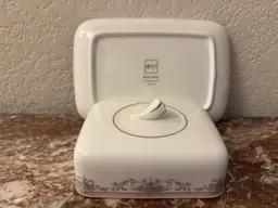 Mikasa Bone China  Spring Crest   Rectangle Butter Dish & Lid Y1013  Thailand