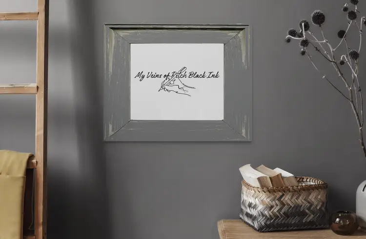 Veins of Pitch Black Ink -Taylor Swift Inspired Framed Wall Art-Song Lyric-Tortured Poets Department