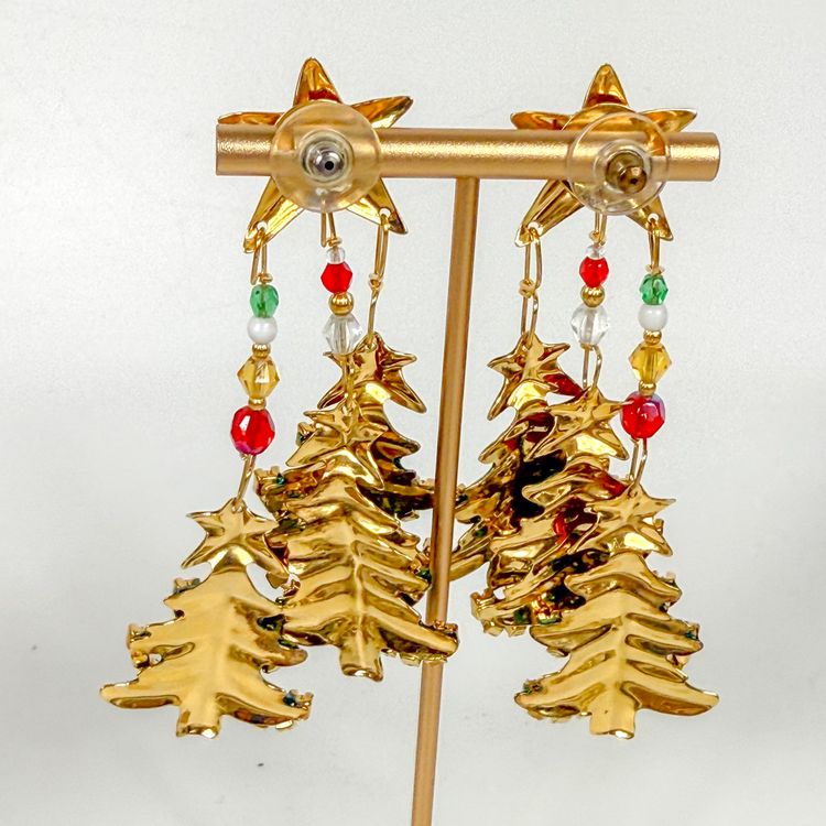 Lunch at the Ritz Xmas Tree Farm earrings