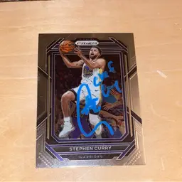 Stephen Curry autographed basketball card