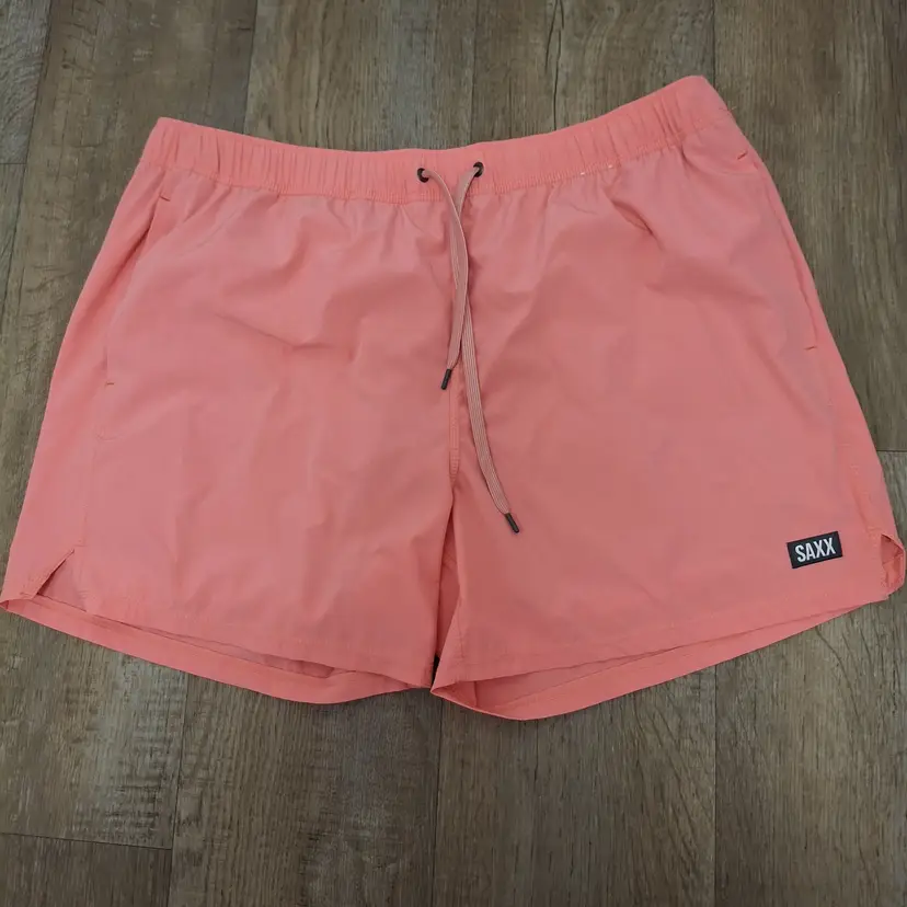 Saxx Oh Buoy 2N1 Coral Swim Shorts Droptemp Cooling Liner XXL Polyester/Elastane