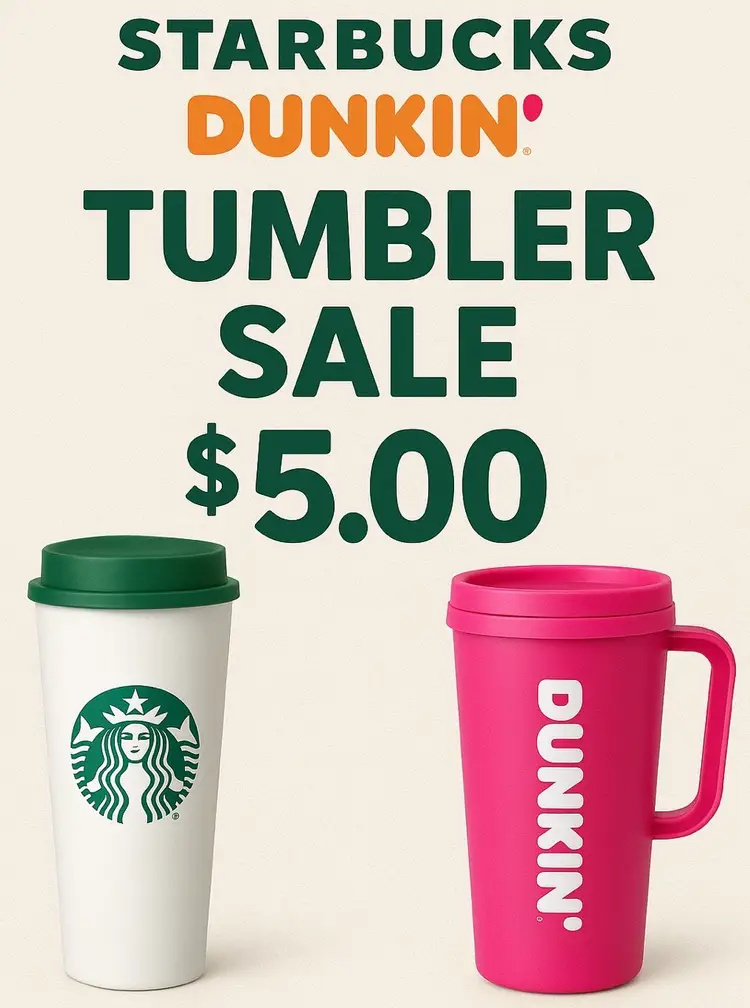 Think Christmas Over 50++++ New Old Stock Starbucks, And Dunkin’ Donuts Tumblers