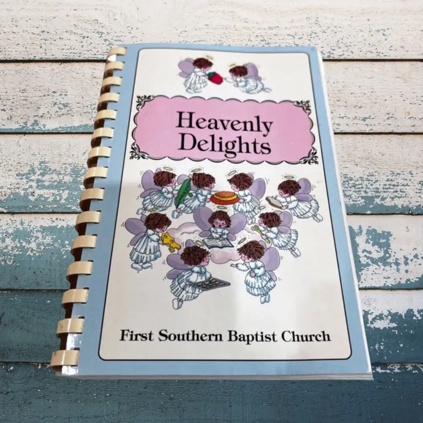 1999 Rare Vintage Heavenly Delights Church  Recipes Spiral Binding Cooking Book 90s