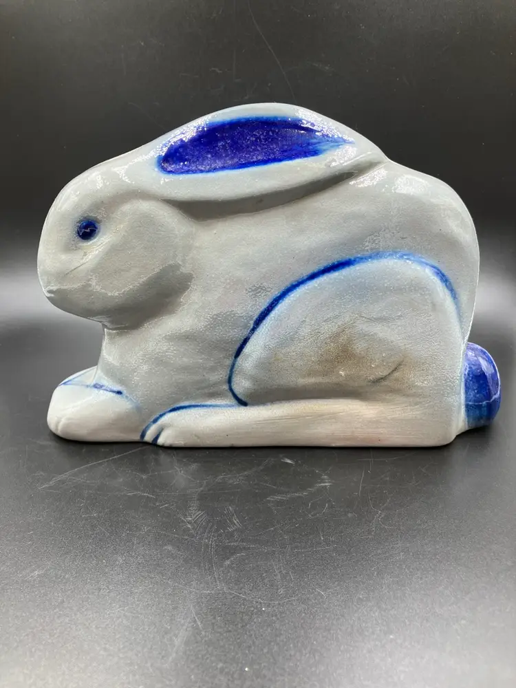 Eldreth Pottery Salt Glaze Bunny Signed By Dave Eldreth, 2007
