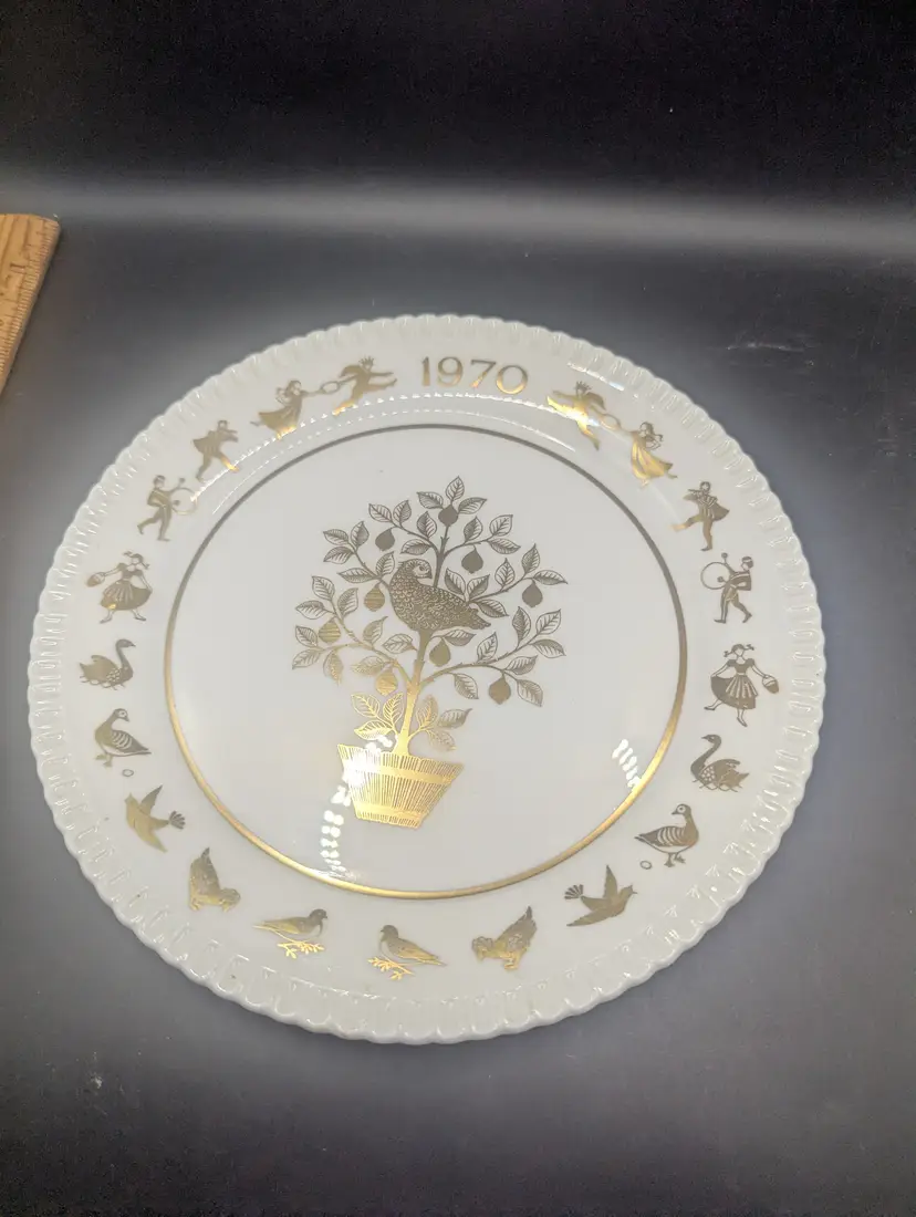 Vintage First Spode Christmas Plate 1970 Partridge in a Pear Tree