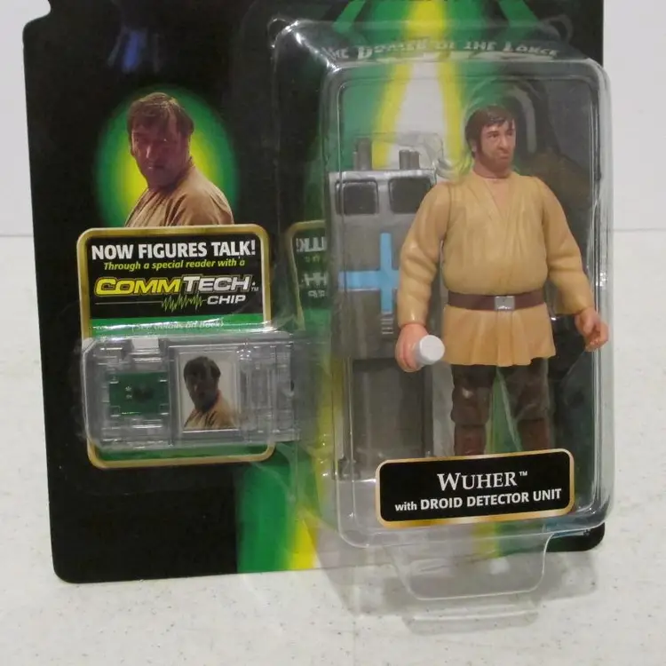 Star Wars POTF 1999 Wuher w/ Droid Detector Unit Commtech Chip + bonus Laminate