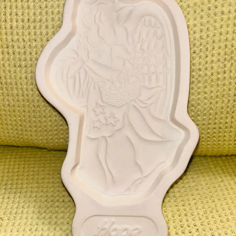 Longaberger Pottery 1994 Hope Angel  Cookie Mold Made In The USA